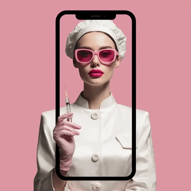 Animated illustration of a targeted social media advertising campaign
